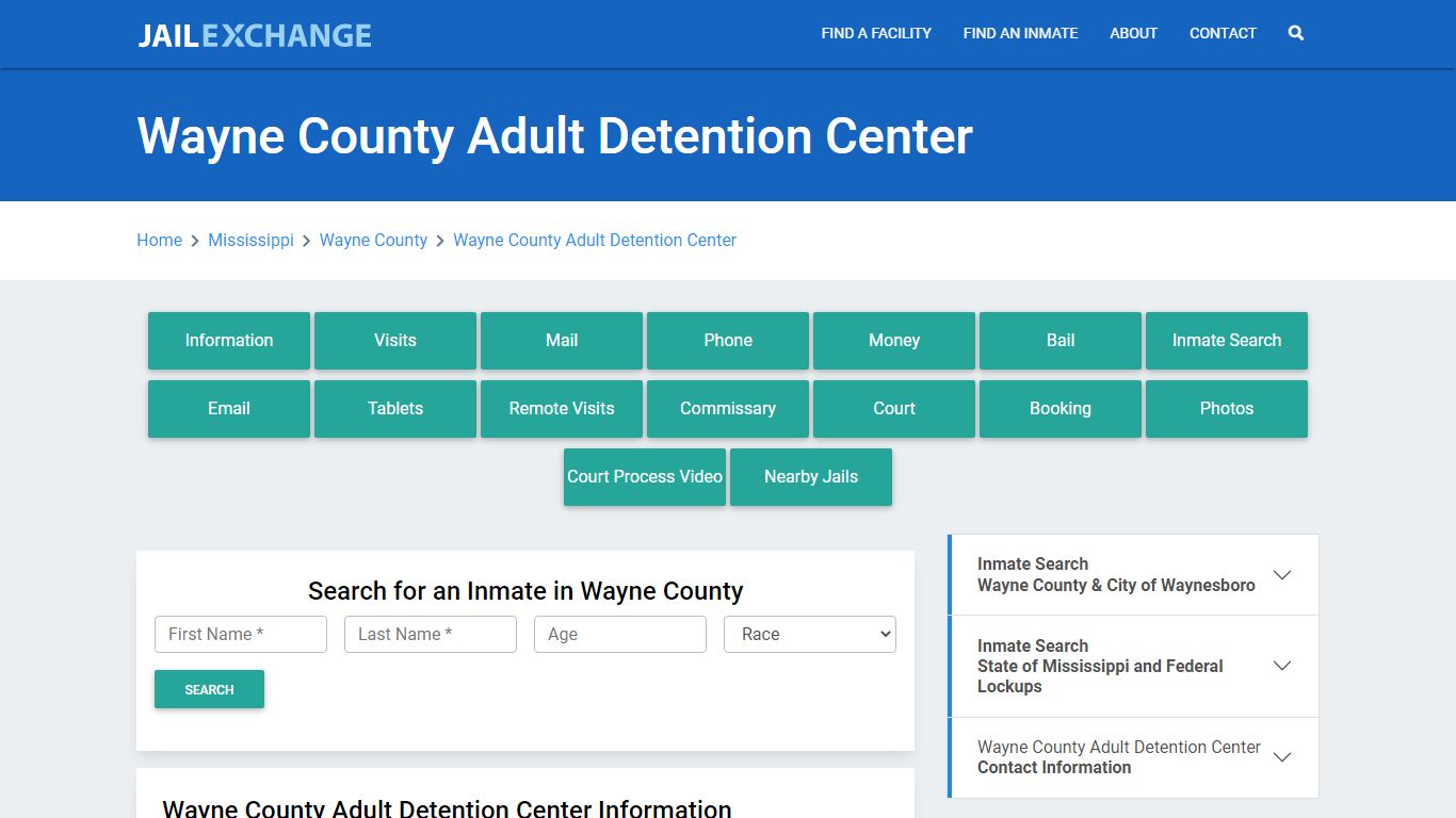 Inmate Search for Wayne County | Jails in Mississippi - Jail Exchange