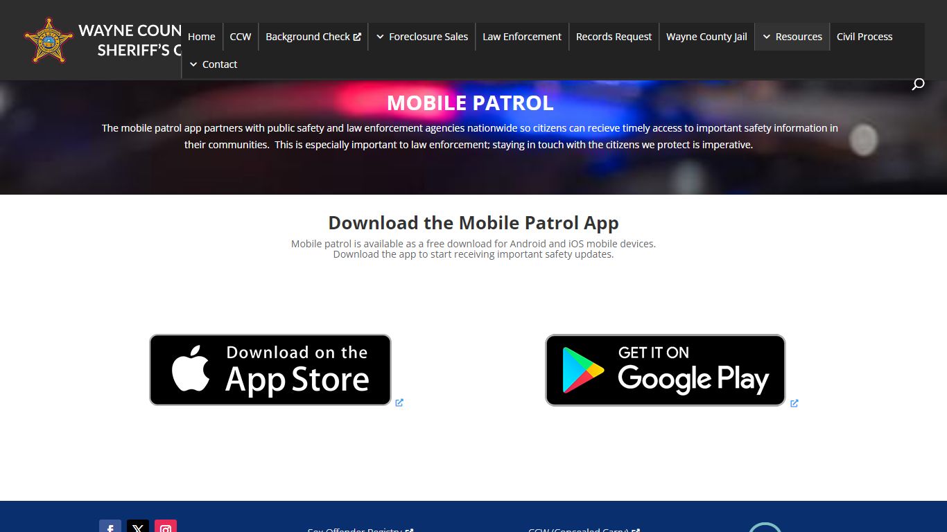 MOBILE PATROL - Wayne County Sheriff's Office